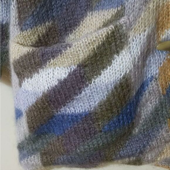 Vintage Susan Bristol Mohair Wool Toggle Sweater Jacket Cardigan Oversized Small - Picture 2 of 13